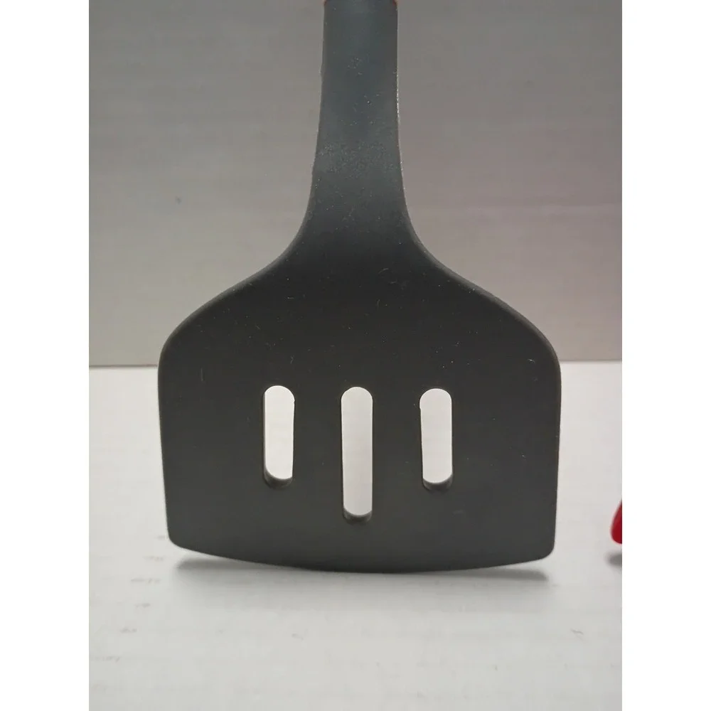Sur La Table Red & Gray Spatulas Silicone w/ Wooden Handle Quantity = 2